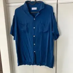 コックス　GRAND PHASE オープンカラー　半袖　紺　レーヨン　Lサイズ