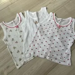 ハート柄他タンクトップ 3枚セット 100cm