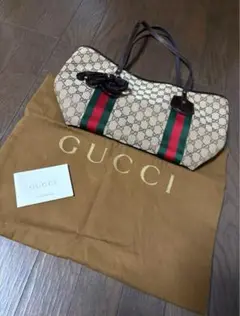【美品】売り切り GUCCI キャンバス トートバッグ