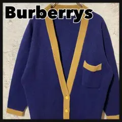 【超希少】90s Burberrys バーバリー カーディガン 金ボタン 高級