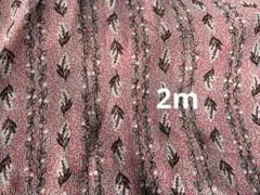 昭和レトロ生地　ドット花柄ちりめん？ジョーゼット生地ビンテージ生地はぎれ2m