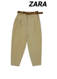 美品！ZARA ベージュ スラックス ベルト付き