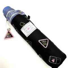 [美品]Purimo Sweets 折りたたみ傘 ブラック ブルー