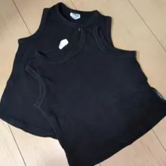 BREEZE ブラック ノースリーブタンクトップ 90cm 100cm　お揃い
