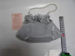 シルバーリボン　数珠 人口石 付きパーティーバッグ 未使用展示品