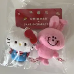SWIMMER ハローキティ ぬいぐるみキーホルダーセット