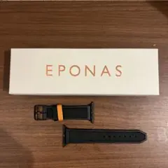 【最終価格】EPONAS エポナス ブラックレザースポーツバンド 44mm