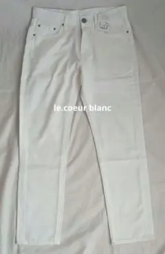 le.coeur blanc　テーパードホワイトデニム 未使用タグ付き