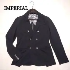 【極美品】インペリアル テーラードジャケット ダブルブレスト ゼブラ柄 M 黒