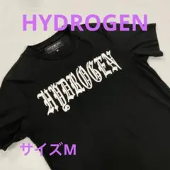 HYDROGEN 半袖Tシャツ　刺繍　ブラック　M ＃1151