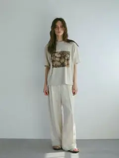【未使用】ETRE TOKYO レノクロスセミワイドパンツ S ペチコート付き