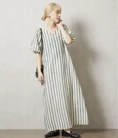 【新品】FREAK'S STORE　ストライプ バックオープン ワンピース
