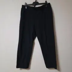 無印良品 パンツ XLサイズ 紳士 風を通すワイドテーパードパンツ 黒　ブラック