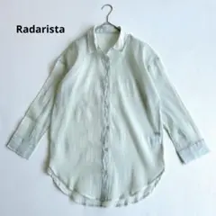 Radarista しまむら　シアーシャツ　羽織り　冷房対策　グリーン　M