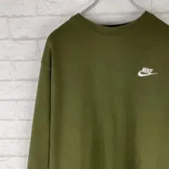 NIKE ナイキ スウェット グリーン 緑 カーキ 刺繍 胸ロゴ