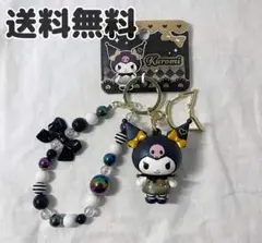 【新品】クロミ　kuromi サンリオ　チャーム　キーホルダー　キーリング　黒
