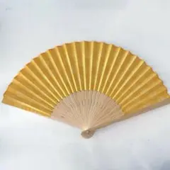 【新品同様】レア 無印良品 天然竹とオーガニックコットンの扇子 市松鮫小紋