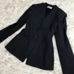 プラステ ノーカラージャケット スーツ フォーマル オールシーズン