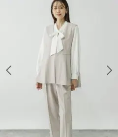 GLOBAL WORK ベージュ セットアップ Sサイズ