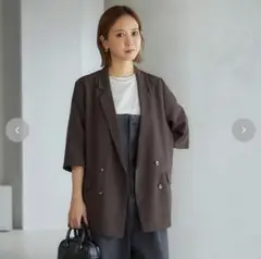 しまむら　mysa 田中里奈 ジャケット 半袖 テーラージャケット Mサイズ