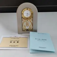MIKIMOTO 置時計　アーチ型　ゴールド
