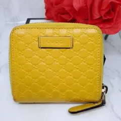 【美品】 GUCCI グッチ マイクロ シマ 折り財布 財布 GG コンパクト