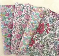 リバティタナローン ピンク系 カットクロス4枚セット