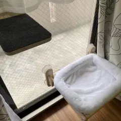 窓掛けキャットステップ クッション付き