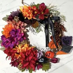 早割　ハロウィンリース　フラワーリース