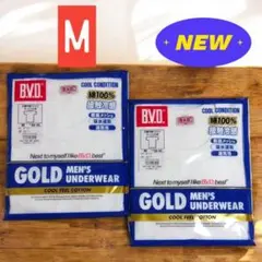 新品/ B.V.D メンズ 肌着 インナーシャツ 半袖 Mサイズ 2枚組 綿 白
