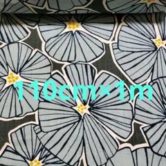 モダン花柄　あさがお　navy