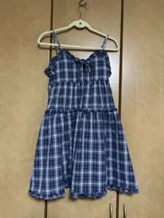 olive des olive チェックティアードキャミチュニック　ミニワンピ