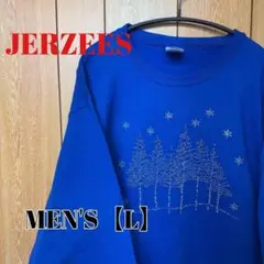 TQ176【US輸入】JERZEES　ジャージーズ　スウェット【メンズL】ブルー