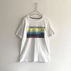美品✨　new balance ニューバランス　Tシャツ　白T プリントT M