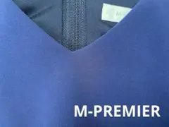 ♡M-PREMIERベーシックVネックノースリーブワンピース ロイヤルブルー36