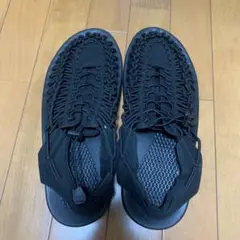 【未使用】KEEN風　編み上げスポーツサンダル 黒　サイズ46