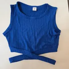 SHEIN 青いリブ編みタンクトップ 8Y