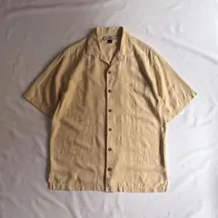 90s Tommy Bahama silk100% s/s shirt 無地