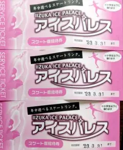 飯塚アイスパレス 小学生以下 滑走料無料 3枚