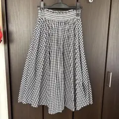 【美品】NATURAL BEAUTY BASICギンガムチェックスカート