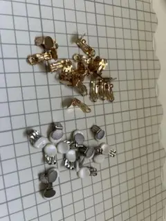 イヤリング用金具セット　シルバー　ゴールド