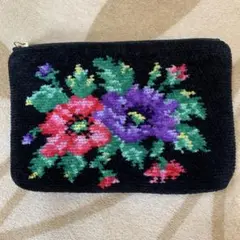 FEILER 花柄刺繍ポーチ未使用