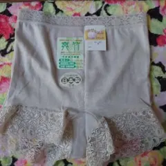 レース付きショーツ M　ピンクベージュ