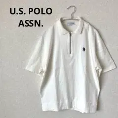 U.S. POLO ASSN. ポロシャツ Mサイズ ホワイト ユニセックス