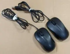 【動作確認済】中古 エレコム 有線マウス M-K5URBK/RS　2個セット