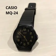 【美品】CASIO ブラック アナログ 腕時計 CASIO-MQ-24