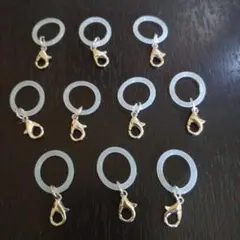95 アンブレラマーカー　ペットボトルマーカー　シリコンリング　金具付き10個
