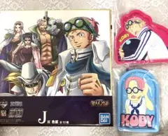 ワンピース一番くじ コビー3点セット　色紙　ラバートレイ２種
