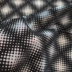 黒ベルベット生地 ドット　巾110cm✕長さ140cm　透けあり