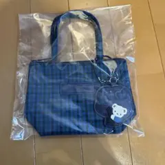 新品未開封　ファミリア　ミニミニトート　青チェック